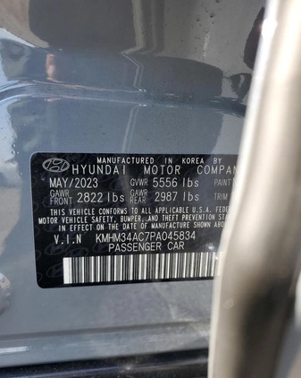 Hyundai IONIQ 6 cena 74000 przebieg: 7181, rok produkcji 2023 z Sobótka małe 67